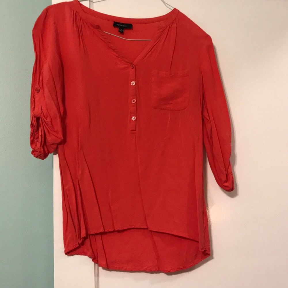 Coral blouse